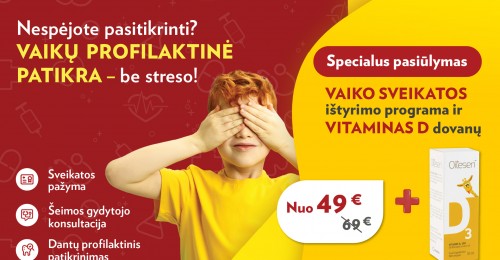 Profilaktinė vaikų patikra  – be streso!